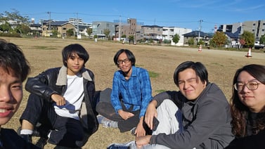 Joshua_chatting on grass