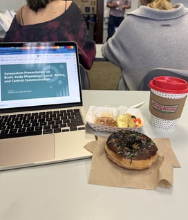 Yu_Class at AU - when the professor gave us coffee and doughnuts-1