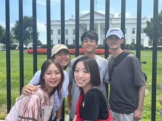 Yu_Sightseeing with my fellow Sakura Scholars upon arrival at DC- White House